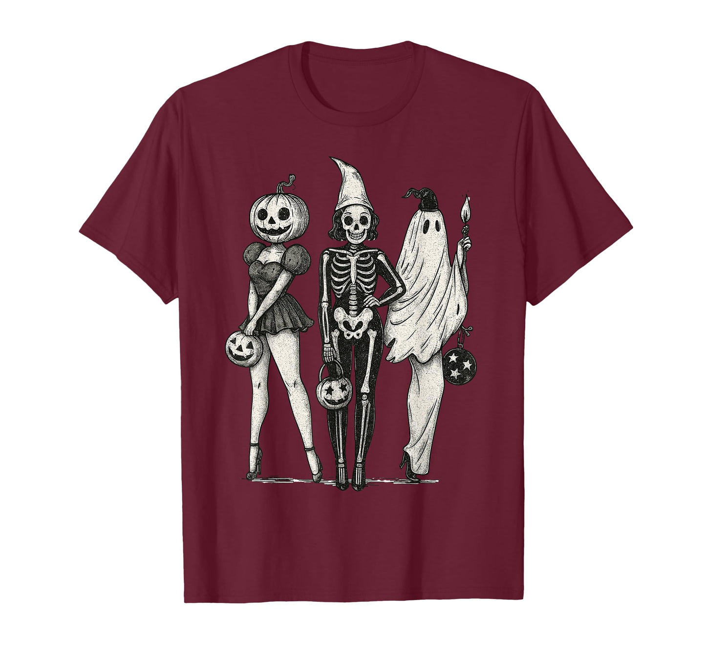 Funny Ghouls Halloween Ghost Spooky Squad Funny Girl Witchy T-Shirt