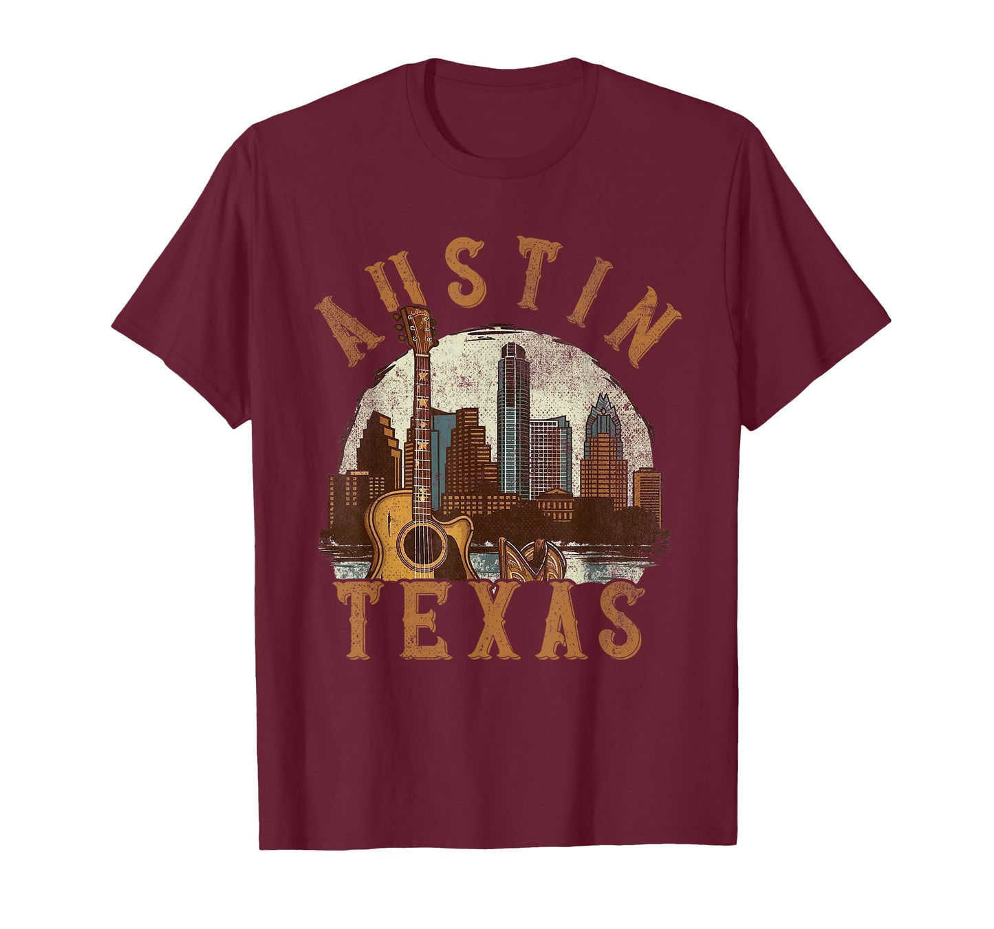 Austin Texas TX | Guitar skyline T-Shirt