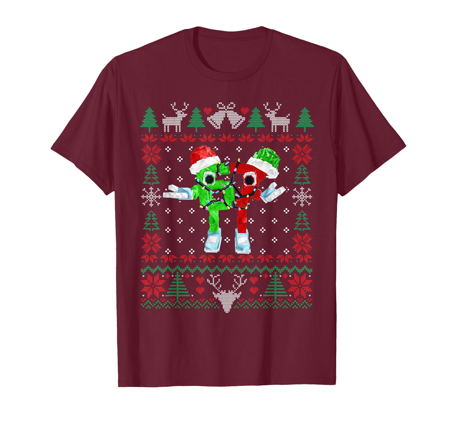 Funny Festive 67 Six Seven Brainrot Ugly Xmas Sweater T-Shirt