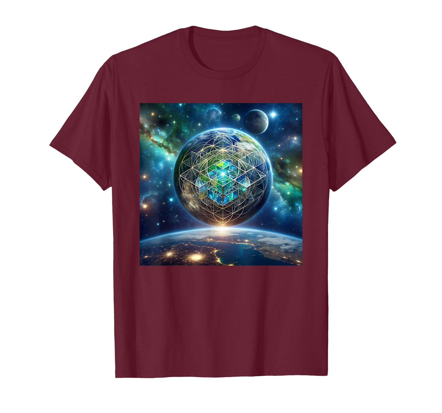 Arch Angel Metatron's Cube Sacred Geometry T-Shirt