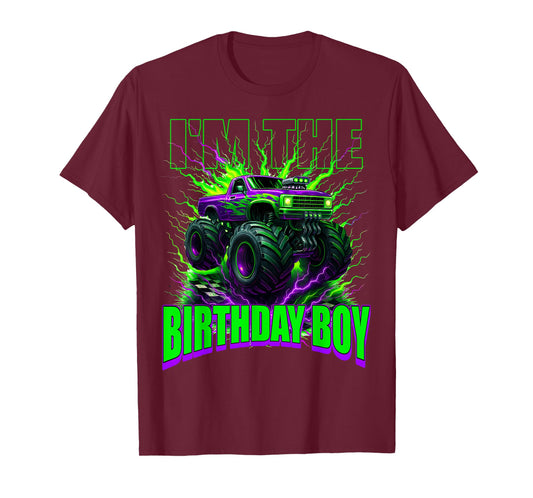 I'm The Birthday Boy Monster Truck Family Matching Party T-Shirt