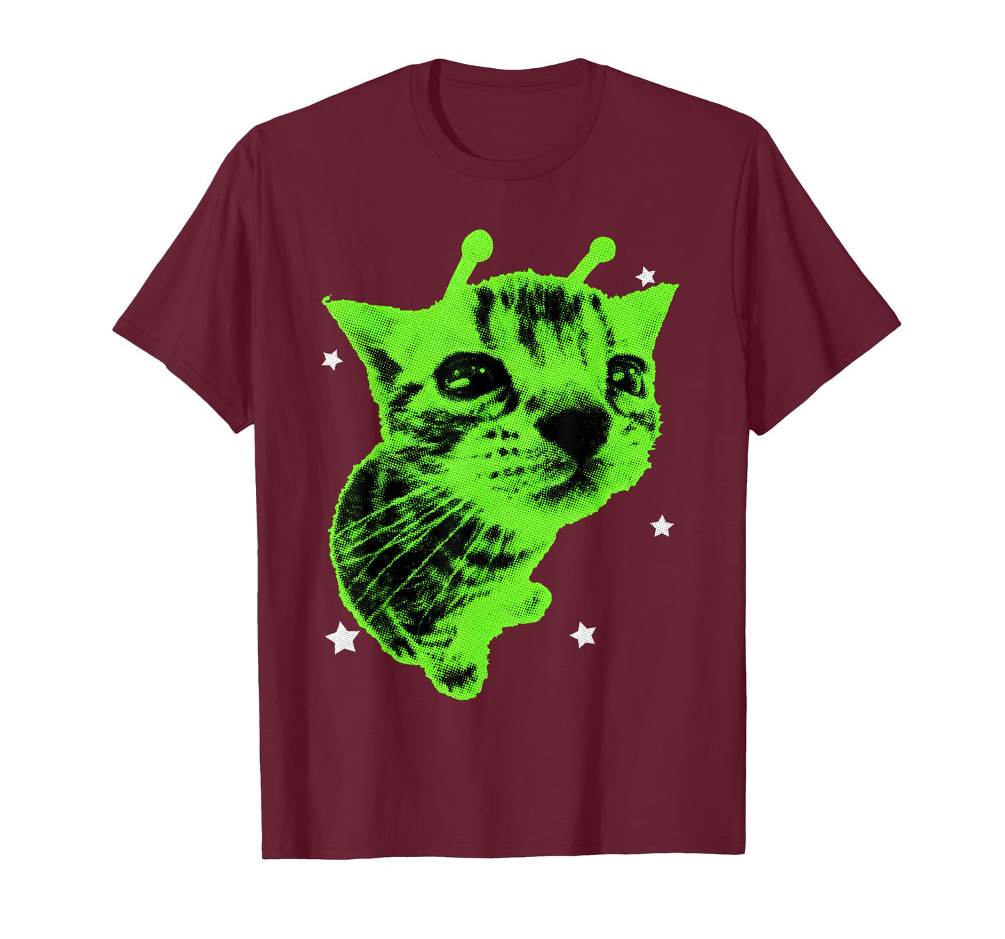 Y2K Alien Cat Meme Retro Silly Cat Vintage Space Kitty Funny T-Shirt