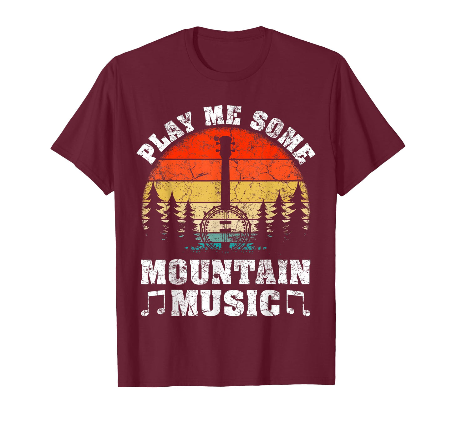 Vintage Play Me Some Mountain Music Mandolin T-Shirt