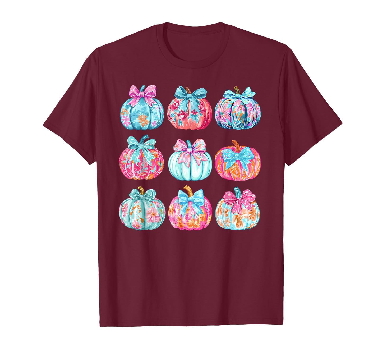Pumpkin Coquette Bow Fall Vibes T-Shirt