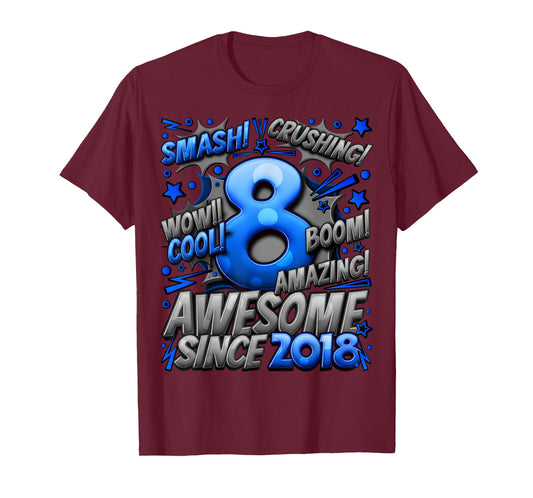 8 Year Old Gifts for Boys 8th Birthday Boy 8 Year Old Boy T-Shirt