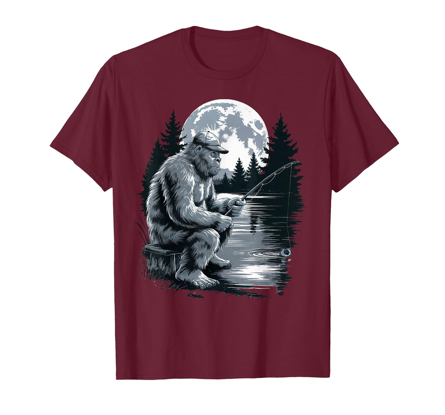 Big foot fishing, Cool Fishing Fisherman Bigfoot Sasquatch T-Shirt