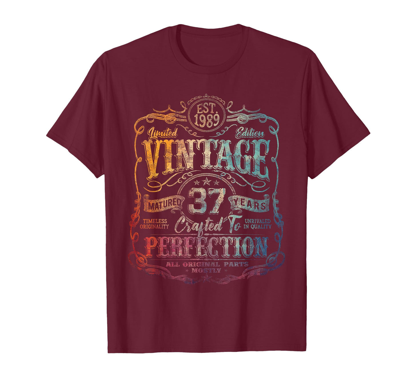 Vintage 1989 Limited Edition Shirt 37 Year Old 37th Birthday T-Shirt