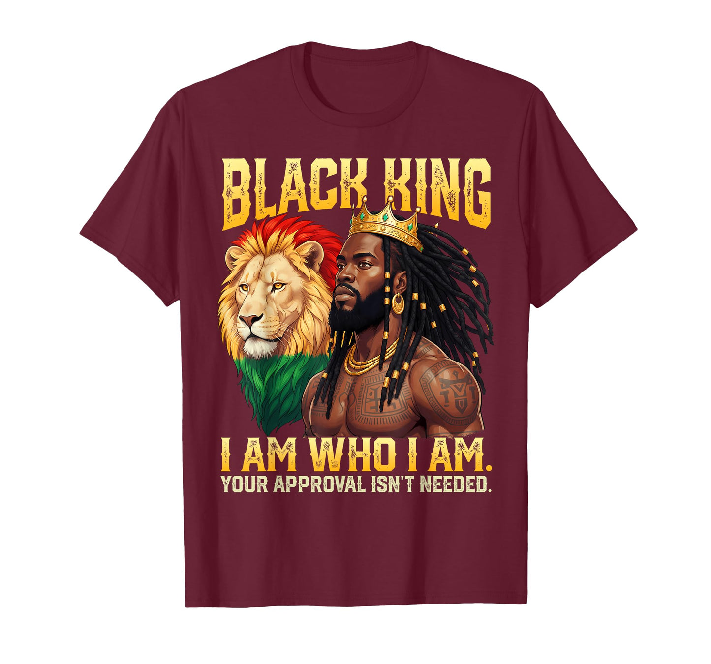 Black History Black King African American I Am Who I Am T-Shirt
