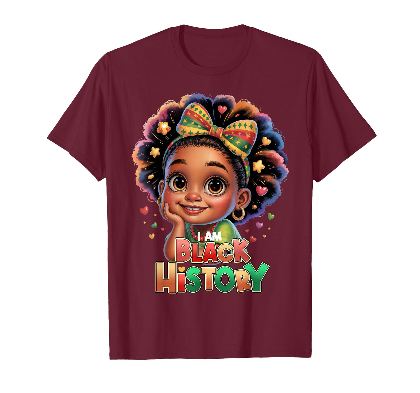 I Am Black History Month Afro African American Girls Toddler T-Shirt