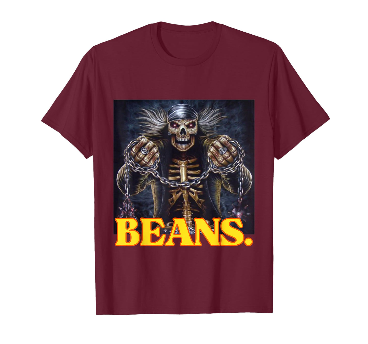Beans Enjoyer Funny Cringe Hard Skeleton Meme T-Shirt