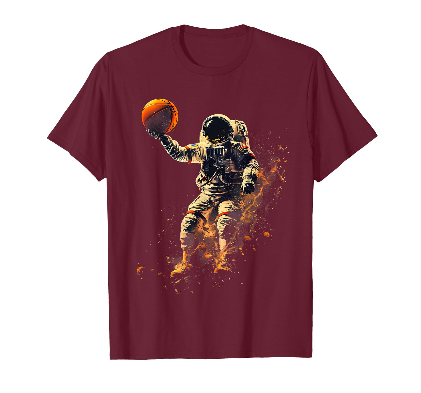 Basketball Slam Basketball Hoop Astronaut Basketball Lover T-Shirt