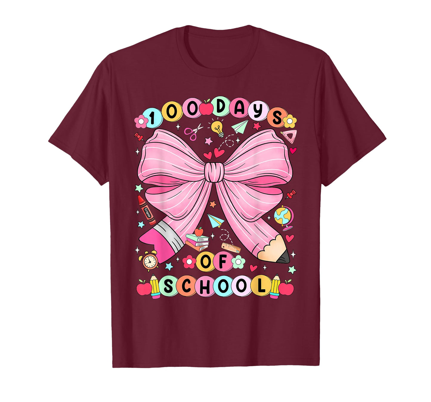 100 Days of School Coquette Bracelet 100 Days Smarter Kids T-Shirt