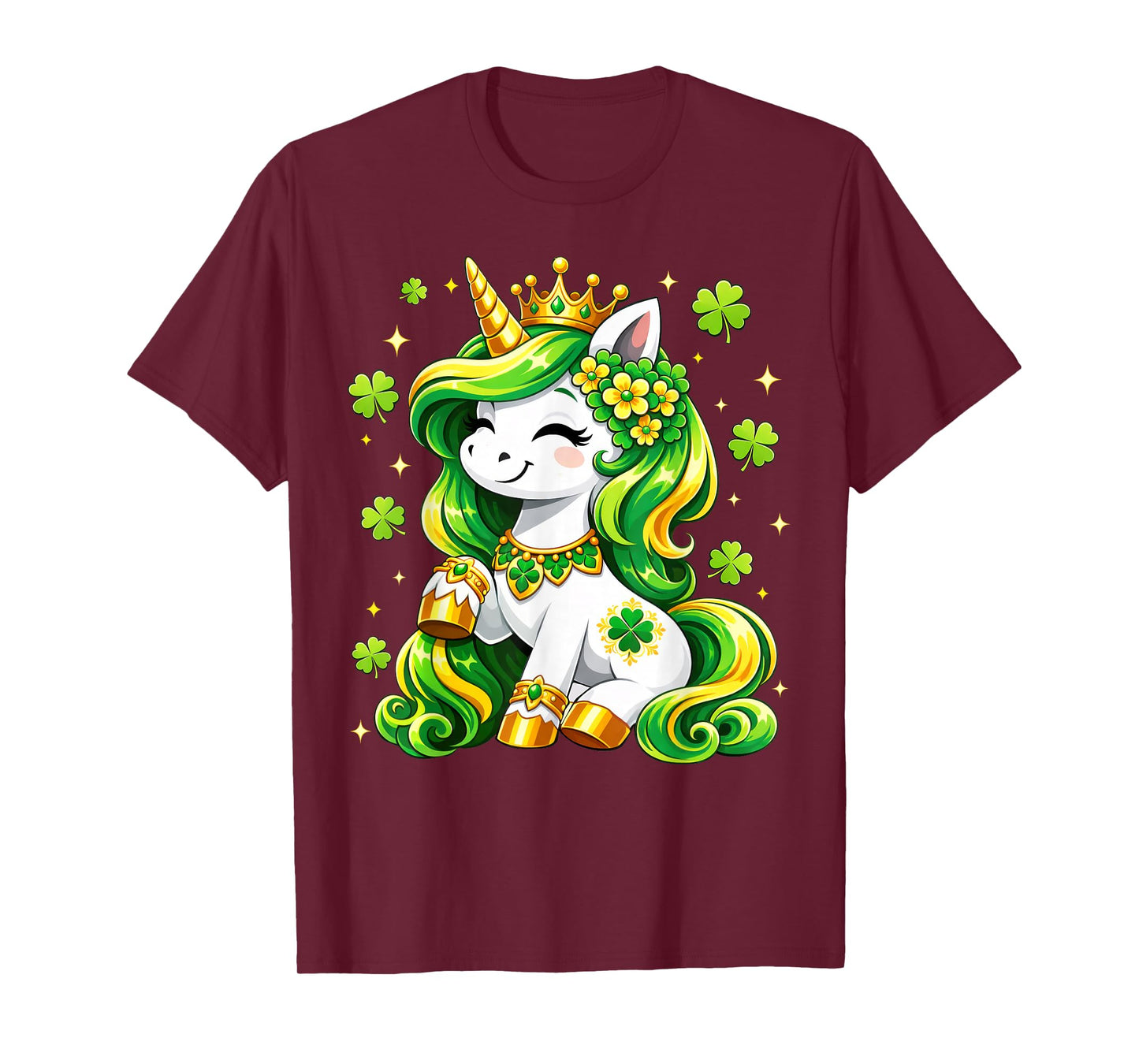 Lepricorn Unicorn Shamrock St Patricks Day Shirts Kids Girls T-Shirt