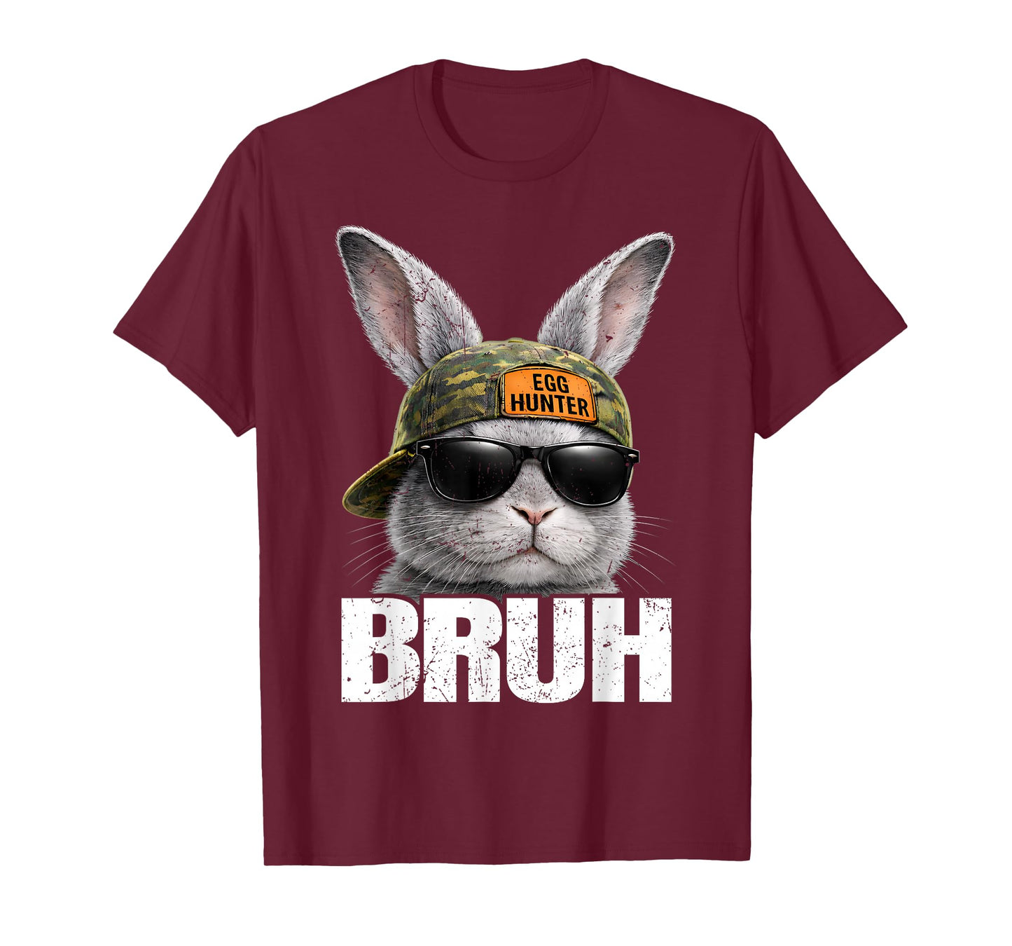 Vintage Bruh Egg Hunter Bunny Camo Rabbit Easter Men Boy Kid T-Shirt
