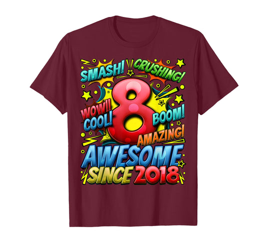 8 Year Old Gifts for Boys 8th Birthday Boy 8 Year Old Boy T-Shirt