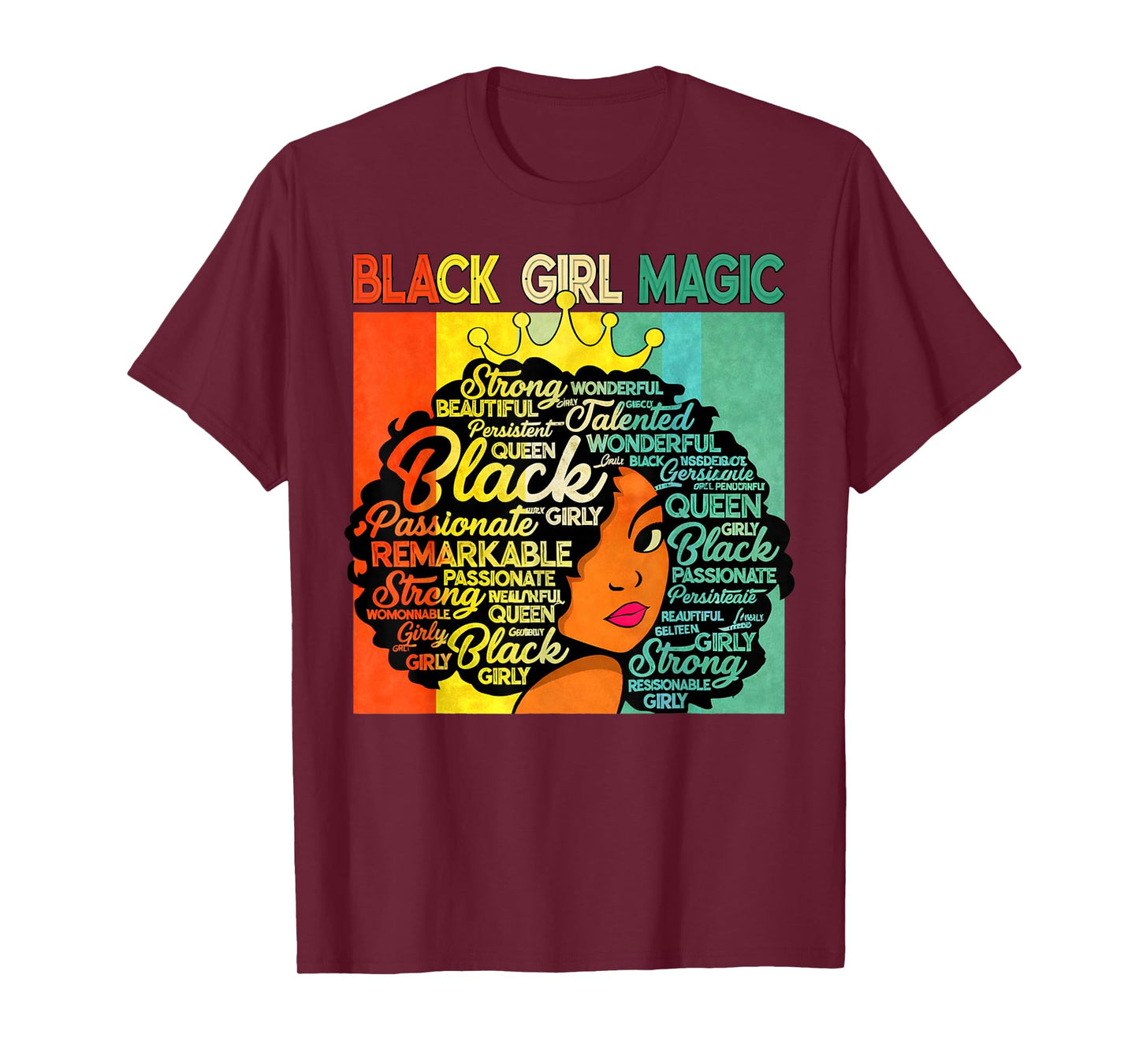 Black History Girl Magic African American Women Girls Kids T-Shirt