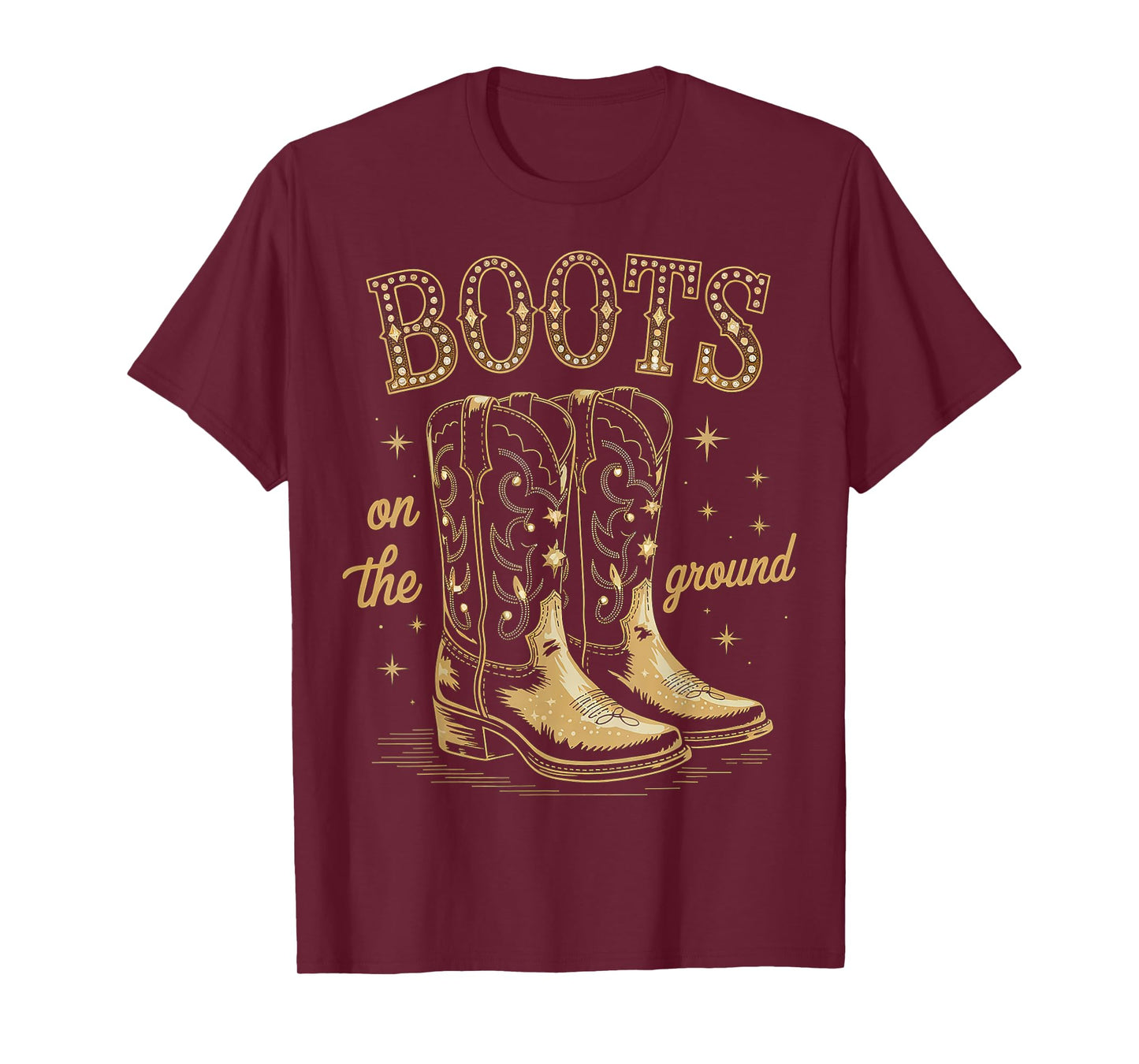 Cowgirl Boots On The Ground Western Boot Funny Gift For Girl T-Shirt
