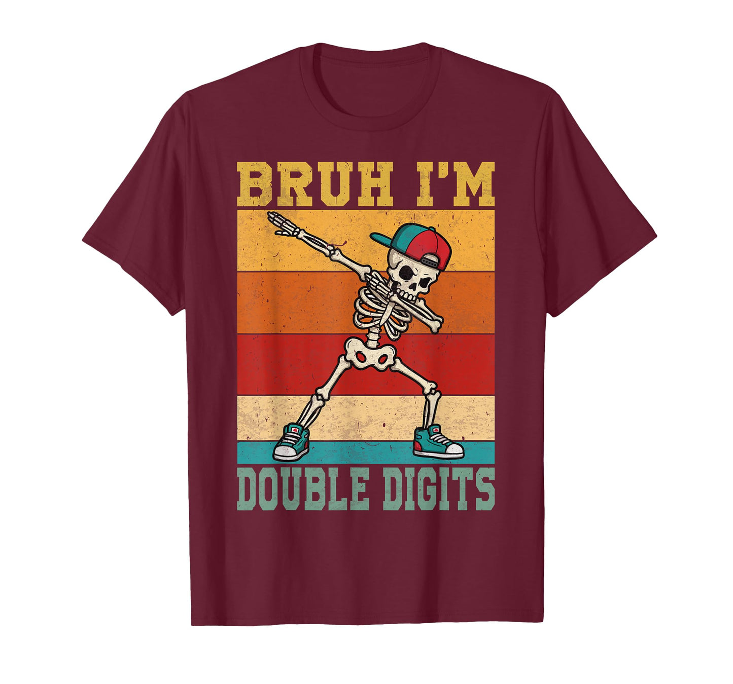 Bruh I'm Double Digits 10 year old boy birthday 10 birthday T-Shirt