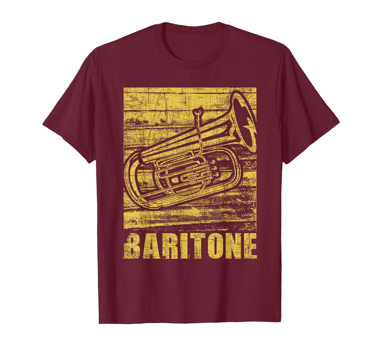 Baritone - Distressed Euphonium Lover Marching Bandmaster T-Shirt