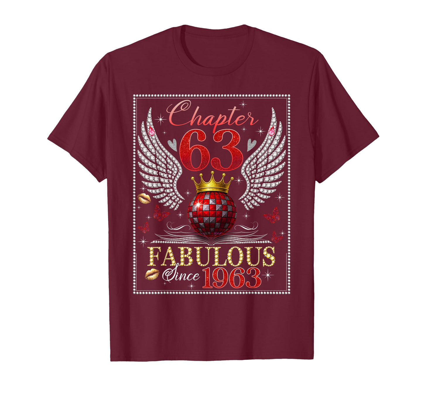 Chapter 63 Fabulous EST. 1963 Disco Ball 63rd Birthday Women T-Shirt