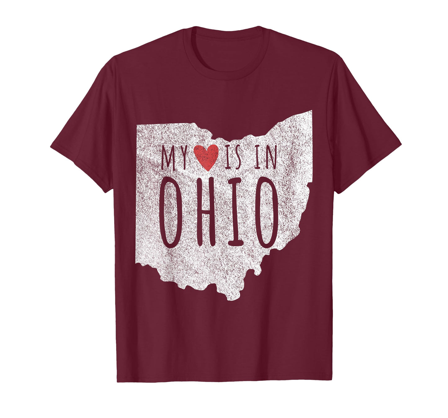 My Heart Is In Ohio Funny Ohio Roots Ohio Love T-Shirt