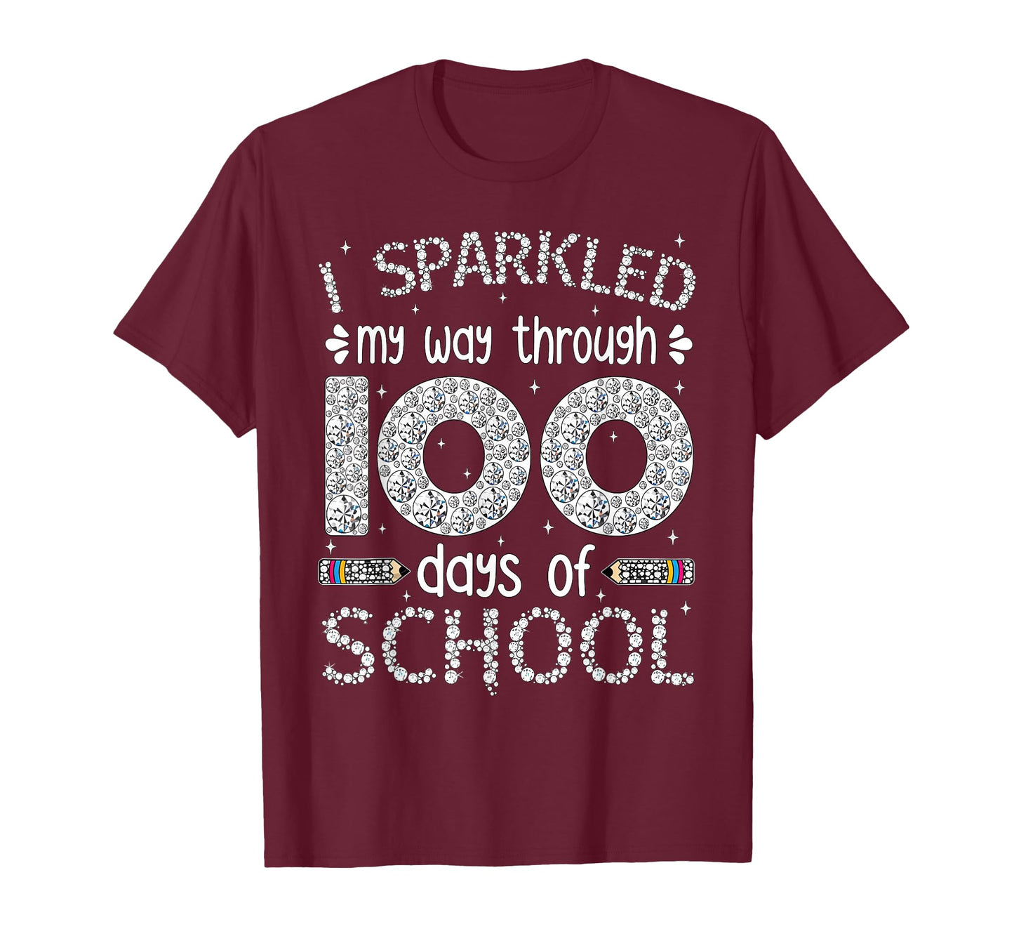 Funny 100 Days of School Teacher Student Kids 100th Day T-Shirt