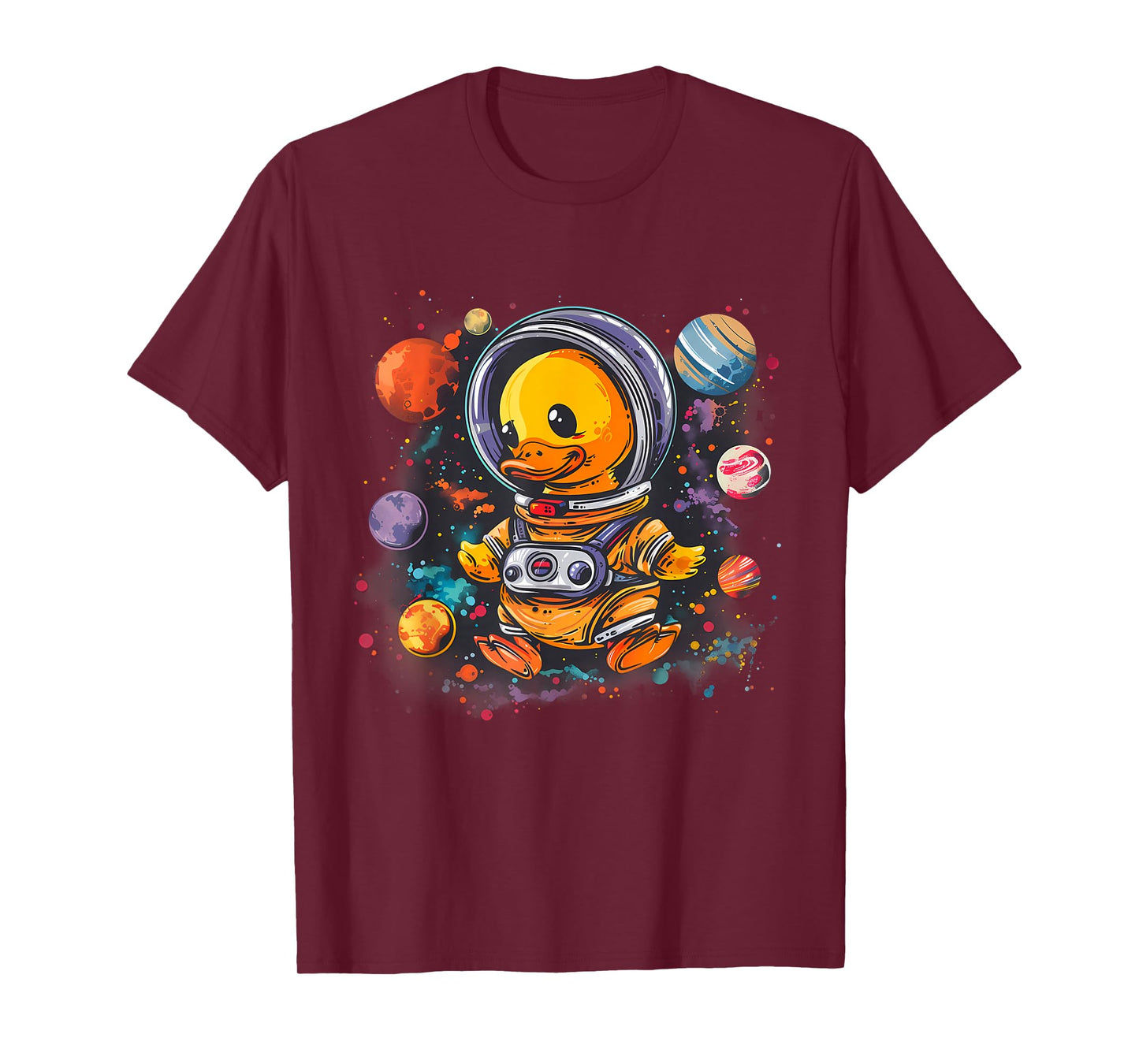 Rubber Duck Space Astronaut Planet Rubber Duck Lover Science T-Shirt