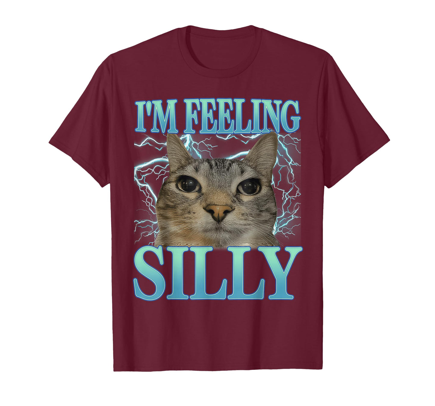 Funny Saying Cat Lover I'm Feeling Silly Cat Meme Humor T-Shirt