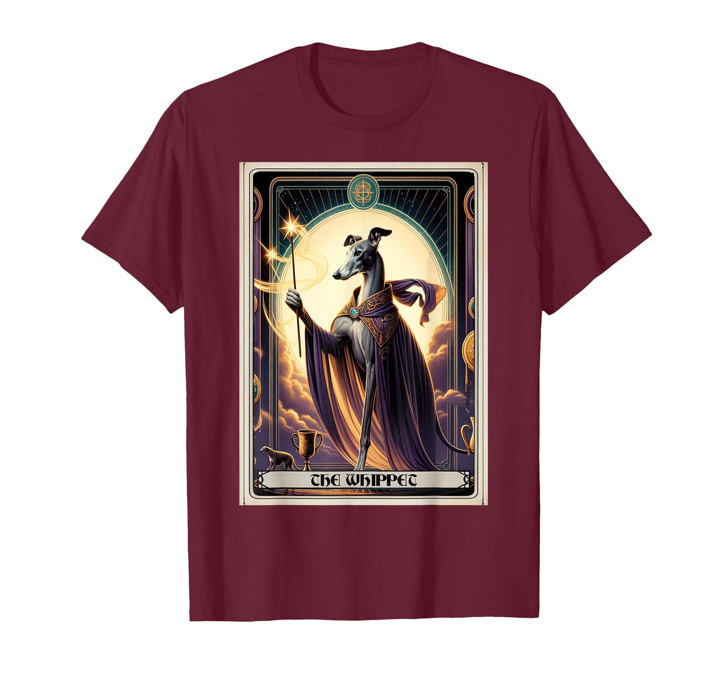 The Whippet Tarot Card Dog T-Shirt