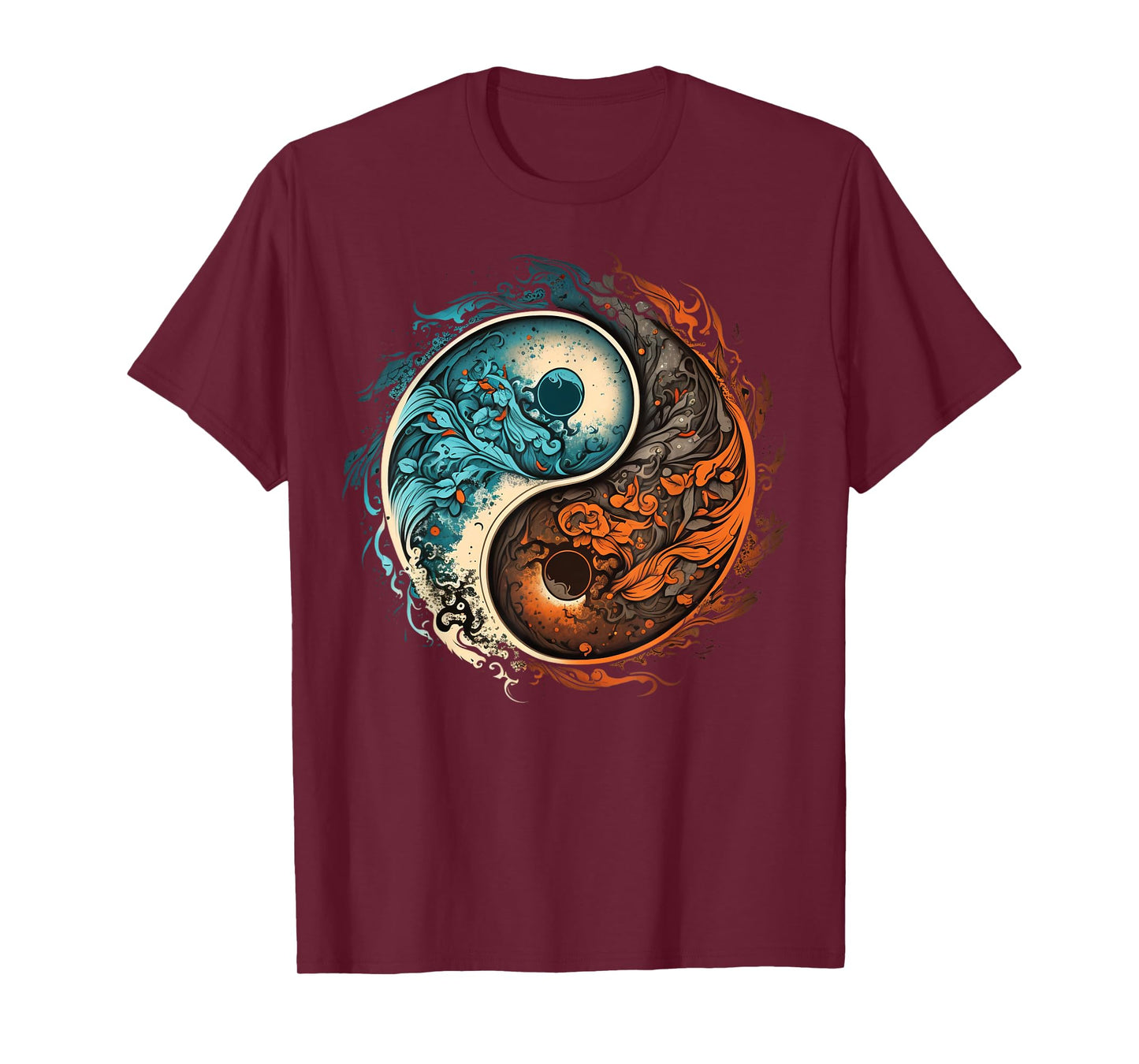 Meditation Taoism Yin Yang Symbol on Zen Taijitu Yin Yang T-Shirt