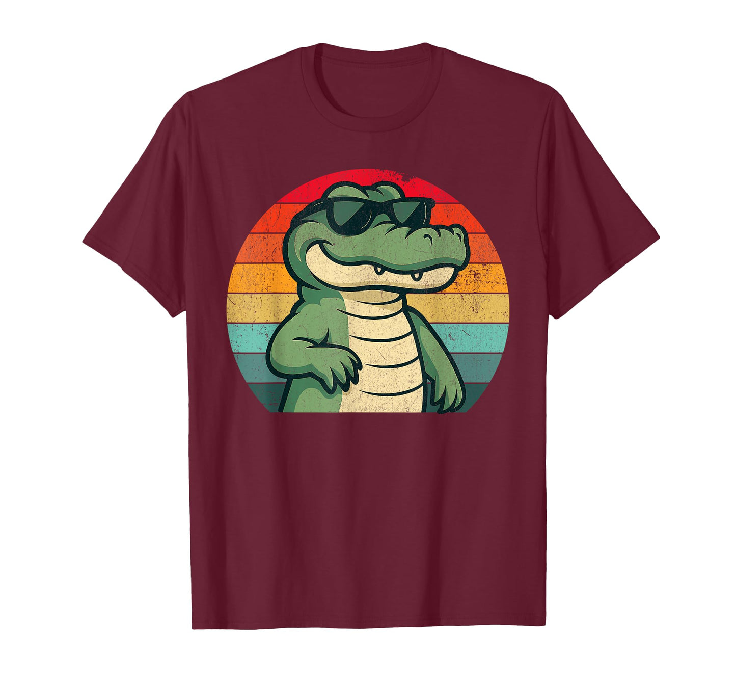 Cool Retro Alligator Sunglasses 70s 80s 90s Funny Alligator T-Shirt