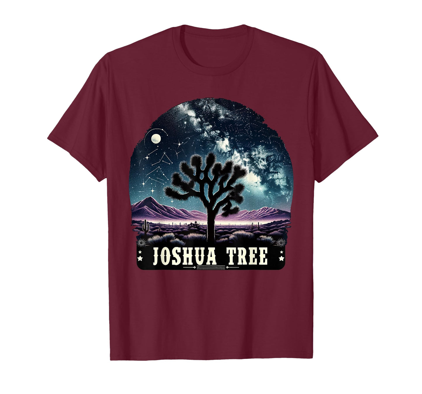 Joshua Tree National Park Night Scene Hiking Camping Outdoor T-Shirt