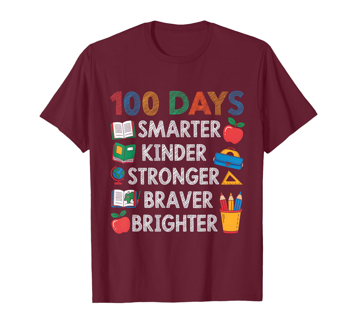 Happy 100 Days of School 100th Day of School Kids Boys Girls T-Shirt