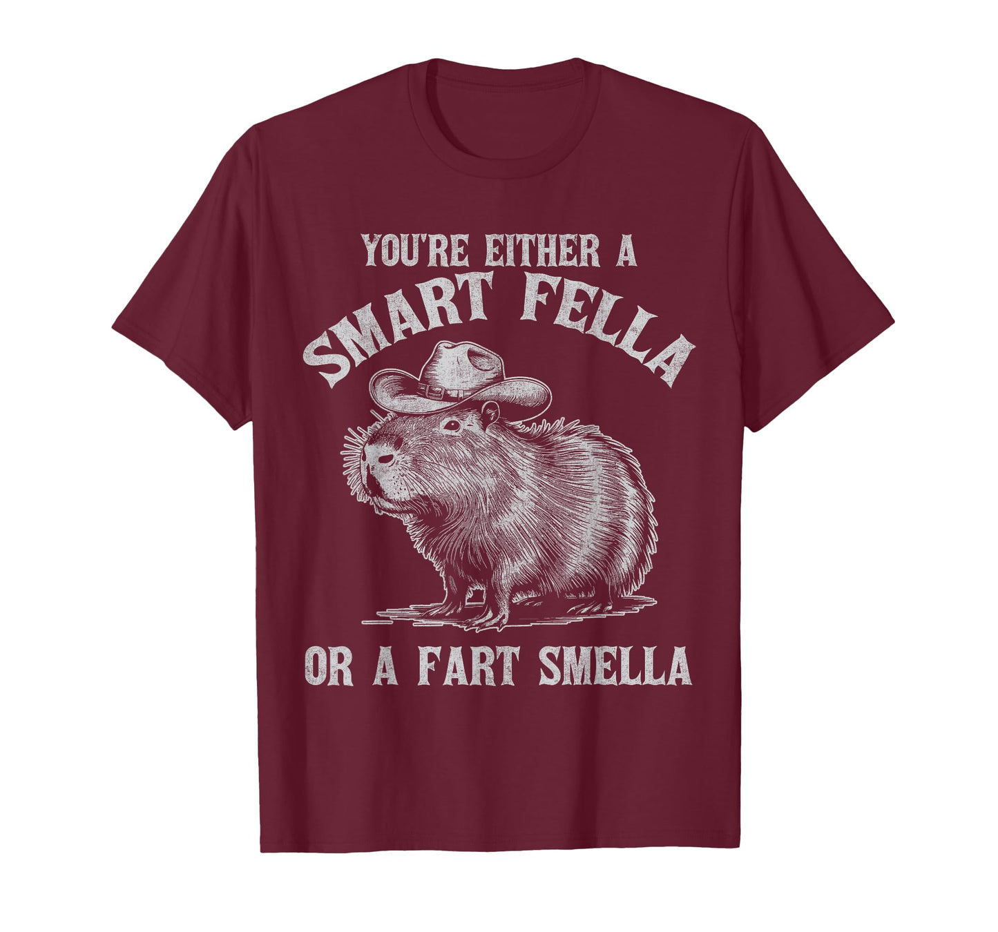 You're Either A Smart Fella Or A Fart Smella Funny Capybara T-Shirt