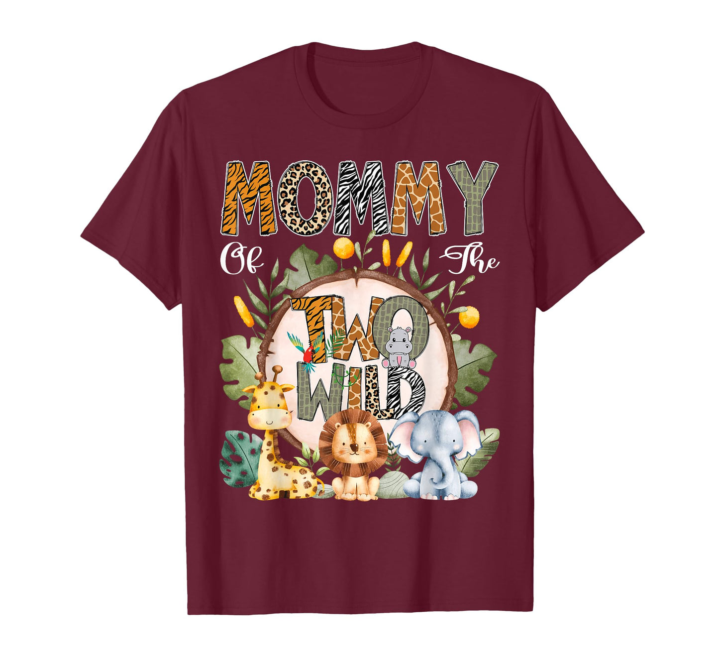 Mommy Of The Two Wild Animal Safari 2Nd Birthday Party T-Shirt