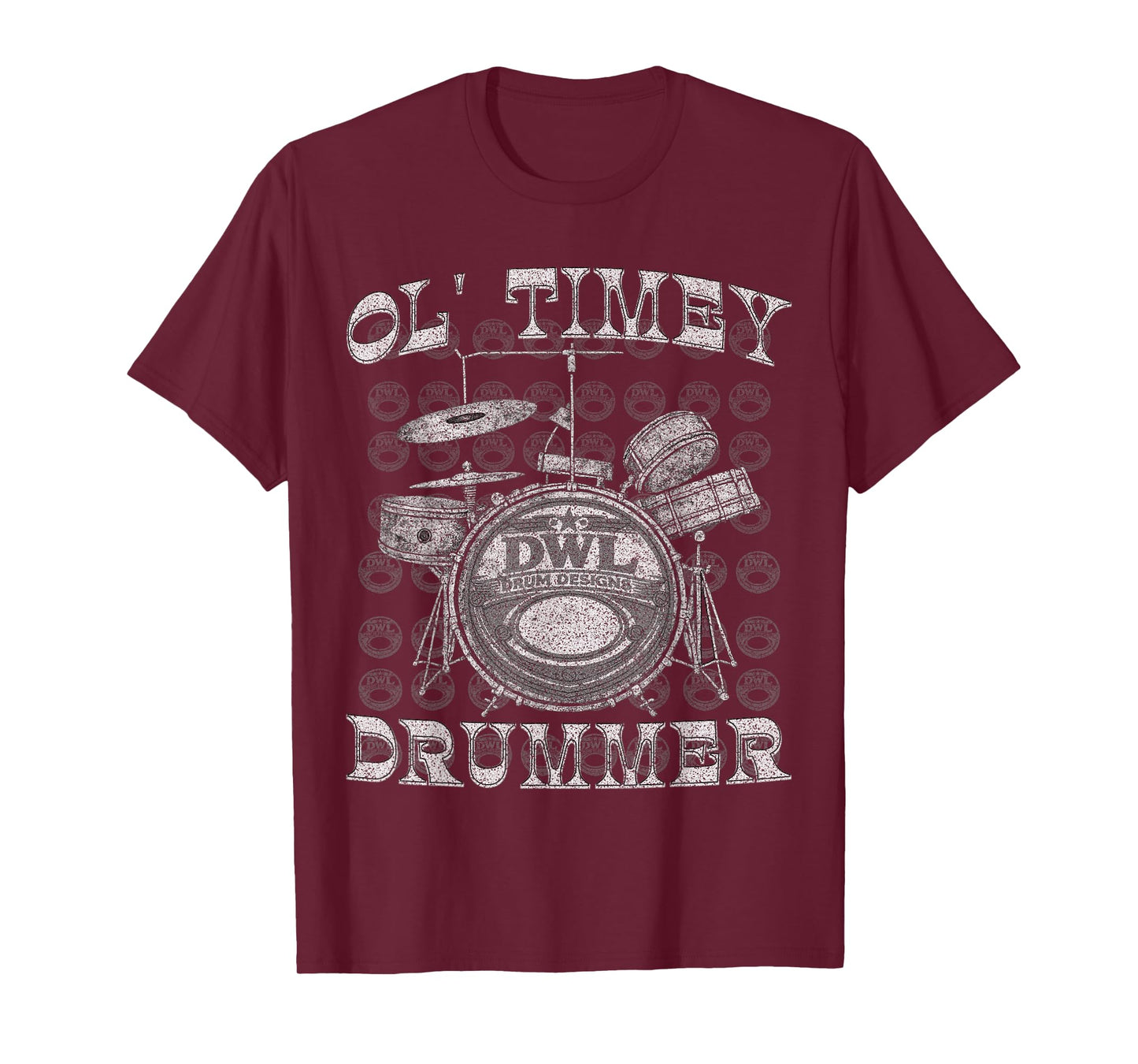 Vintage Retro Drummer Gifts for Men Women Teens and Children T-Shirt