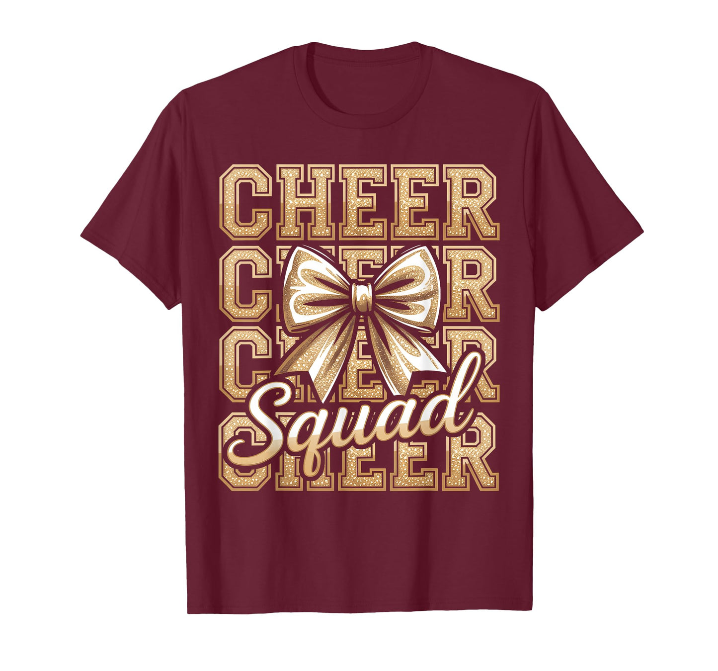 Cheer Squad Gold Funny Sport Cheerleader Cheerleading Team T-Shirt
