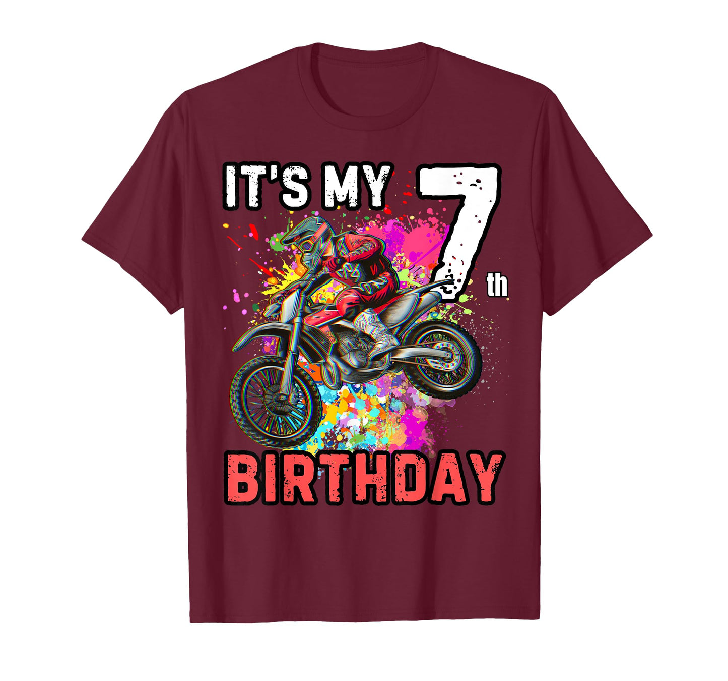 It's my 7th Boy Birthday Dirt Bike MX Motocross Birthday T-Shirt