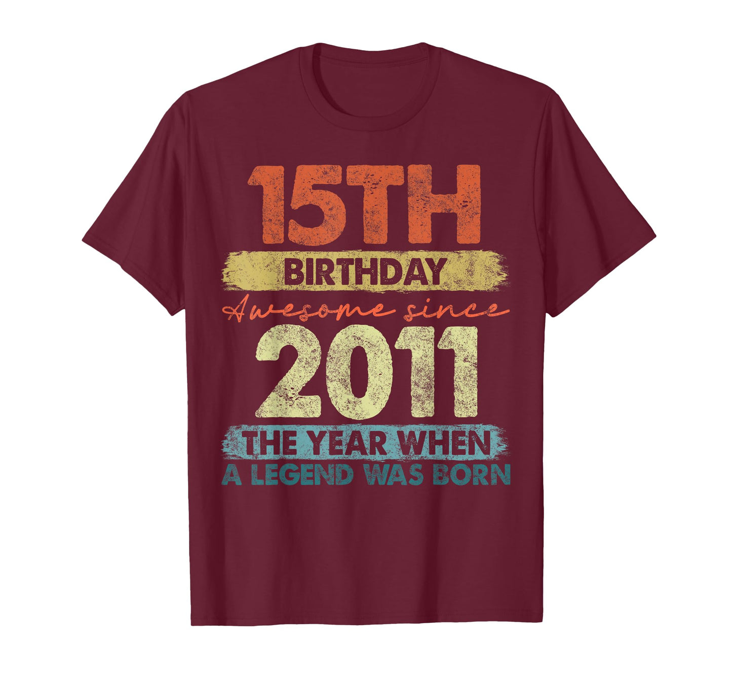 15 Year Old Gifts Vintage 2011 Limited Edition 15th Birthday T-Shirt