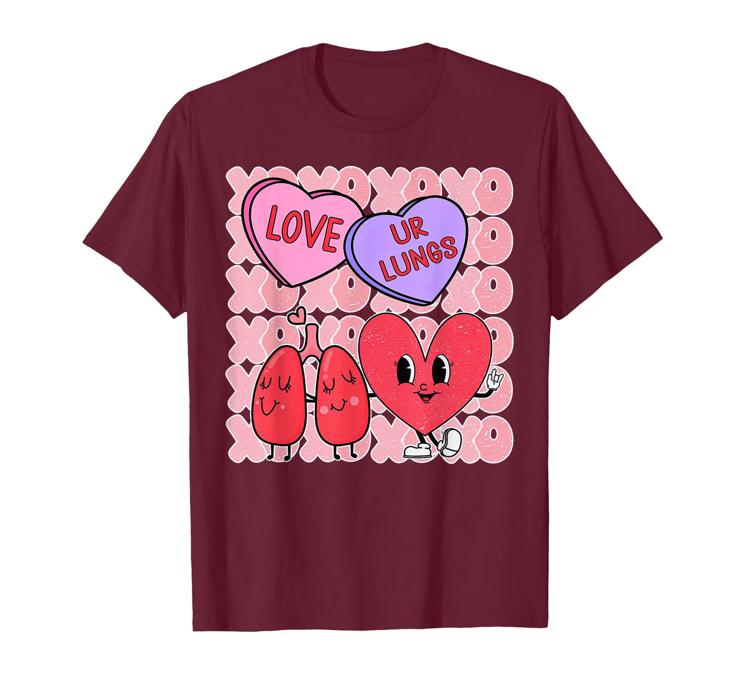 Respiratory Therapist Valentines Day RT Lung Pulmonologist T-Shirt