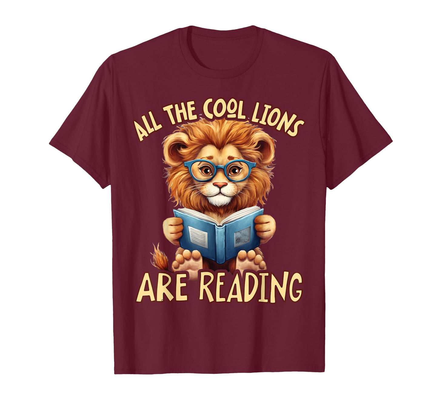 All The Cool Lions Are Reading Lion Teacher Men Women Kids T-Shirt