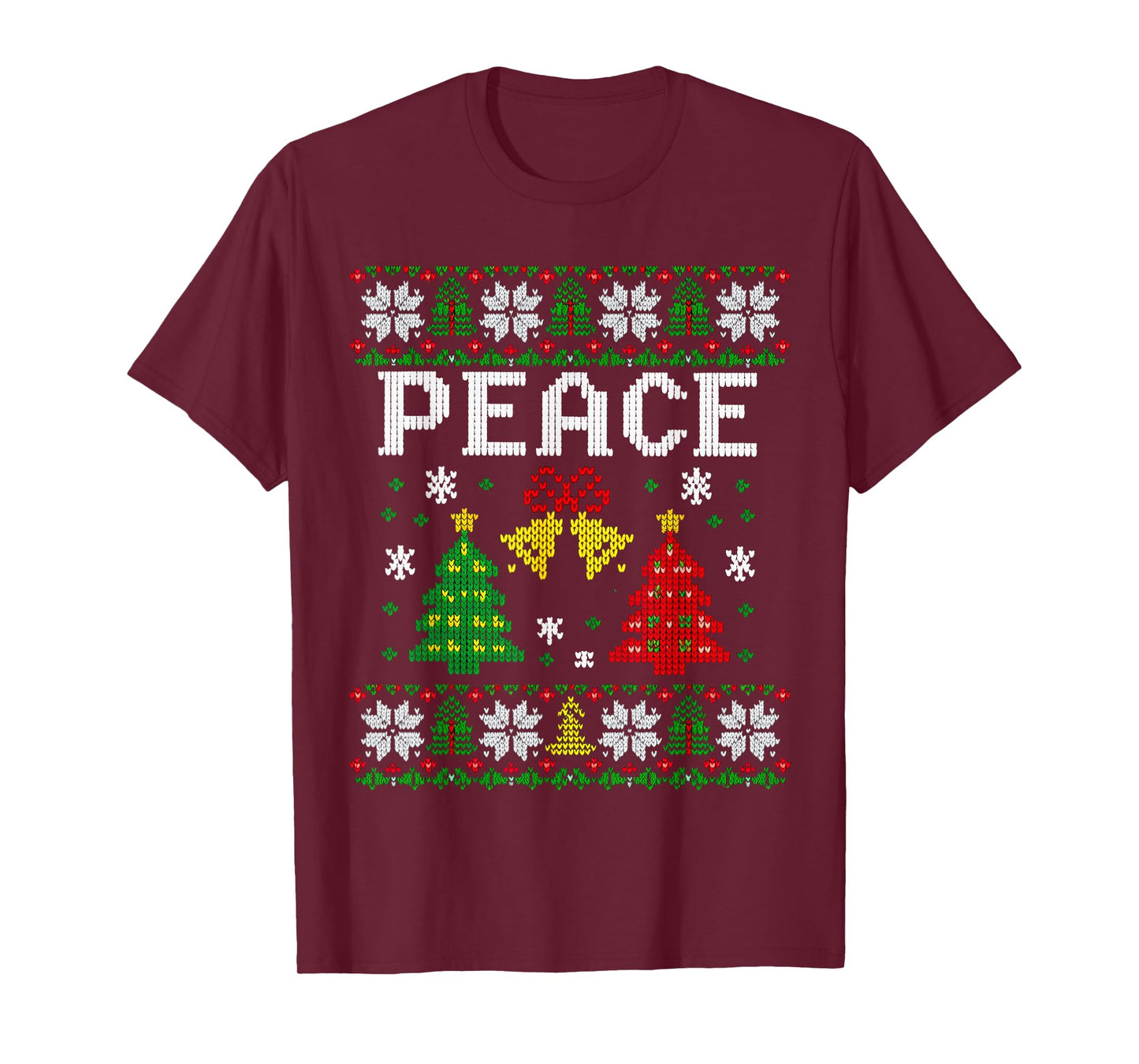 Peace I Come in Peace Couple Matching Ugly Christmas Sweater T-Shirt