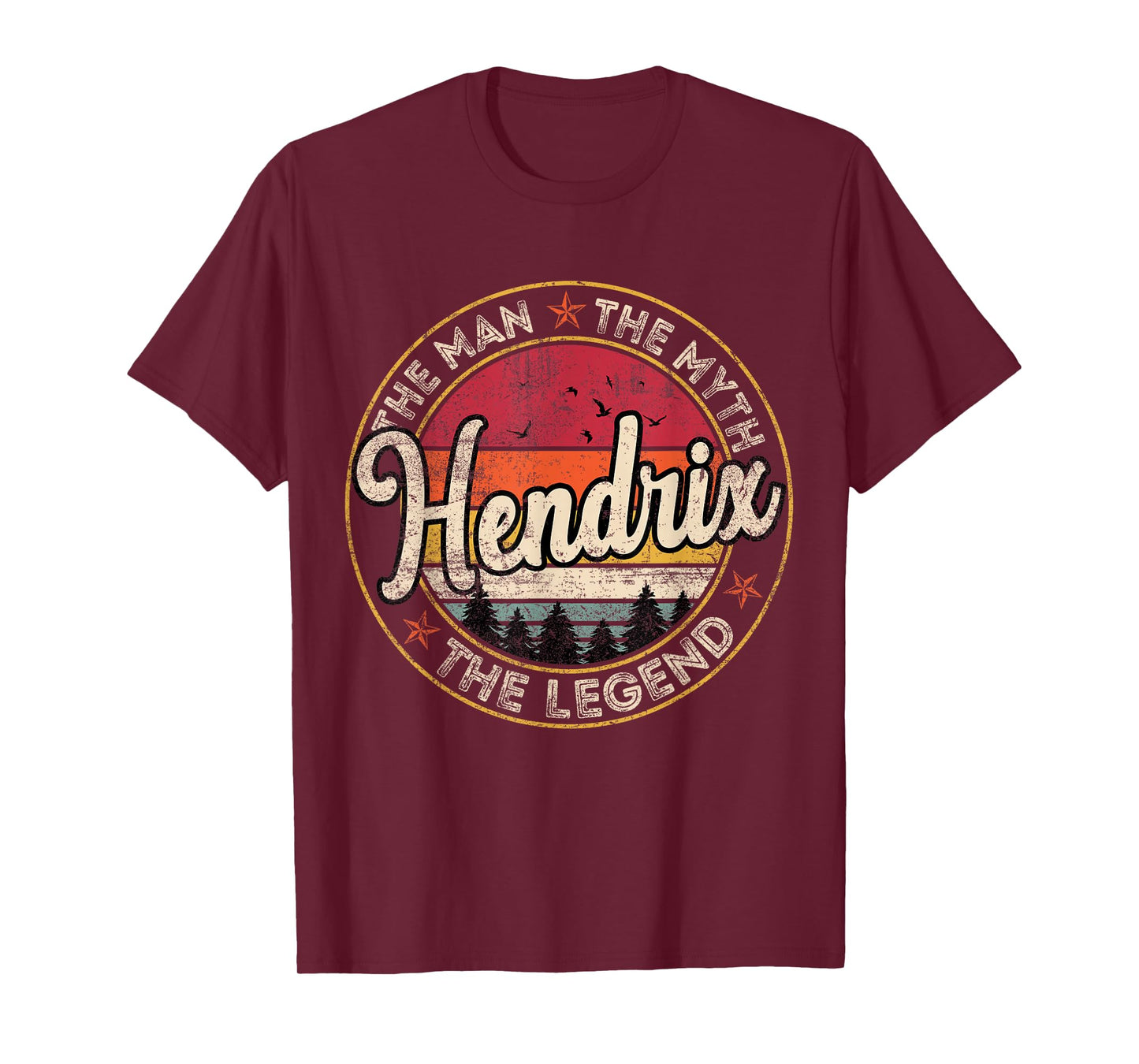 Hendrix The Man The Myth The Legend Personalized Name T-Shirt