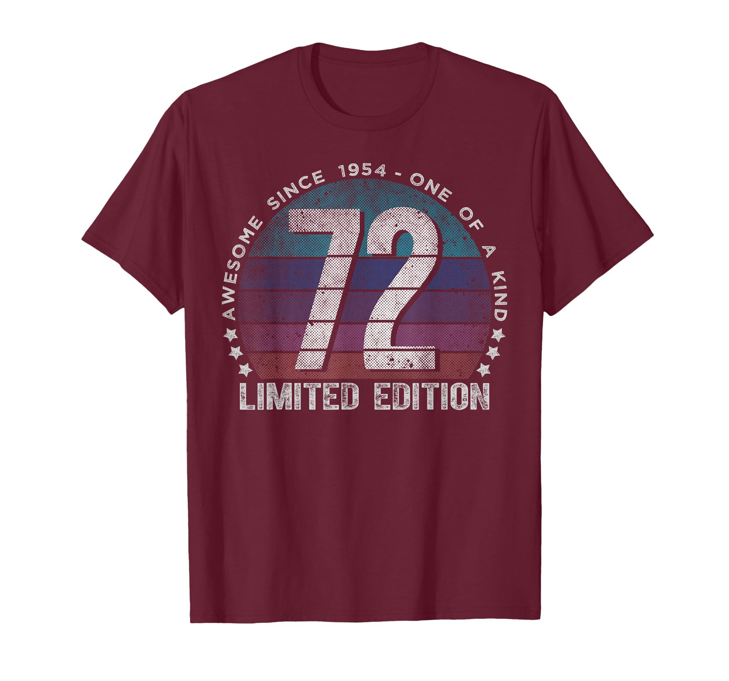 72 Year Old Gifts Vintage 1954 Limited Edition 72nd Birthday T-Shirt