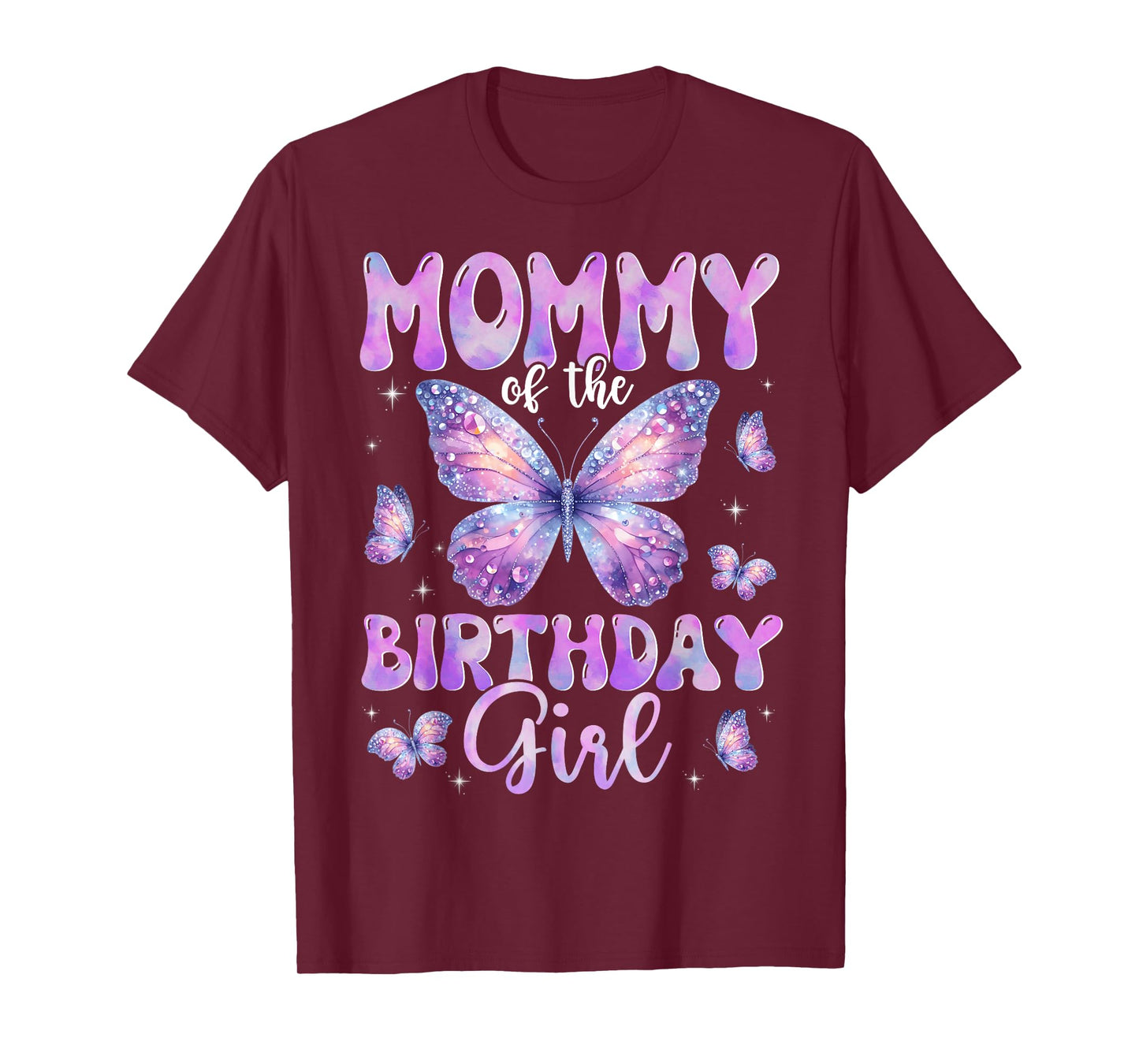 Mommy Of The Birthday Girl Butterfly Family Matching T-Shirt
