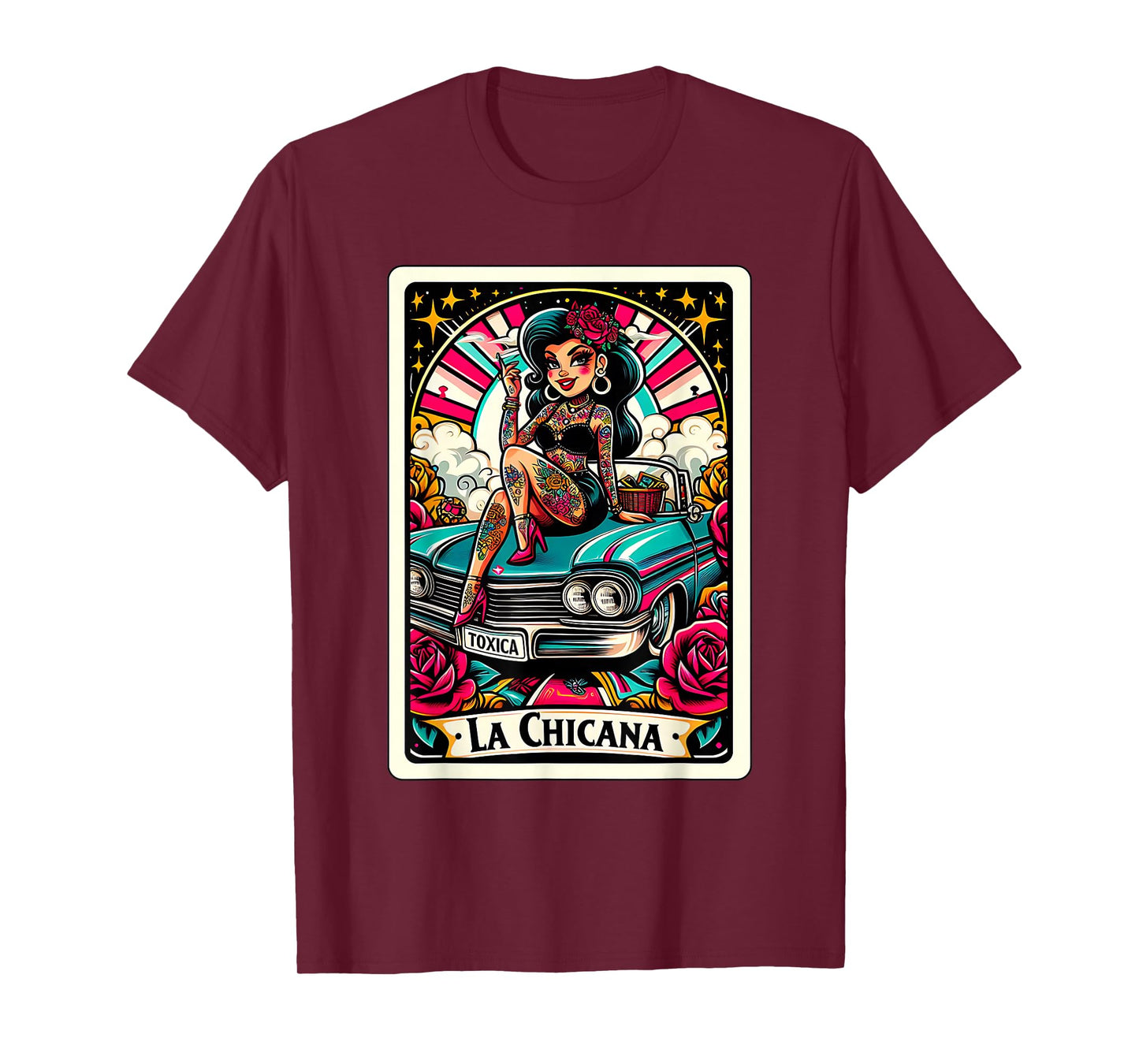 La Toxica Mexican Tarot Card Latina Woman Chicana T-Shirt