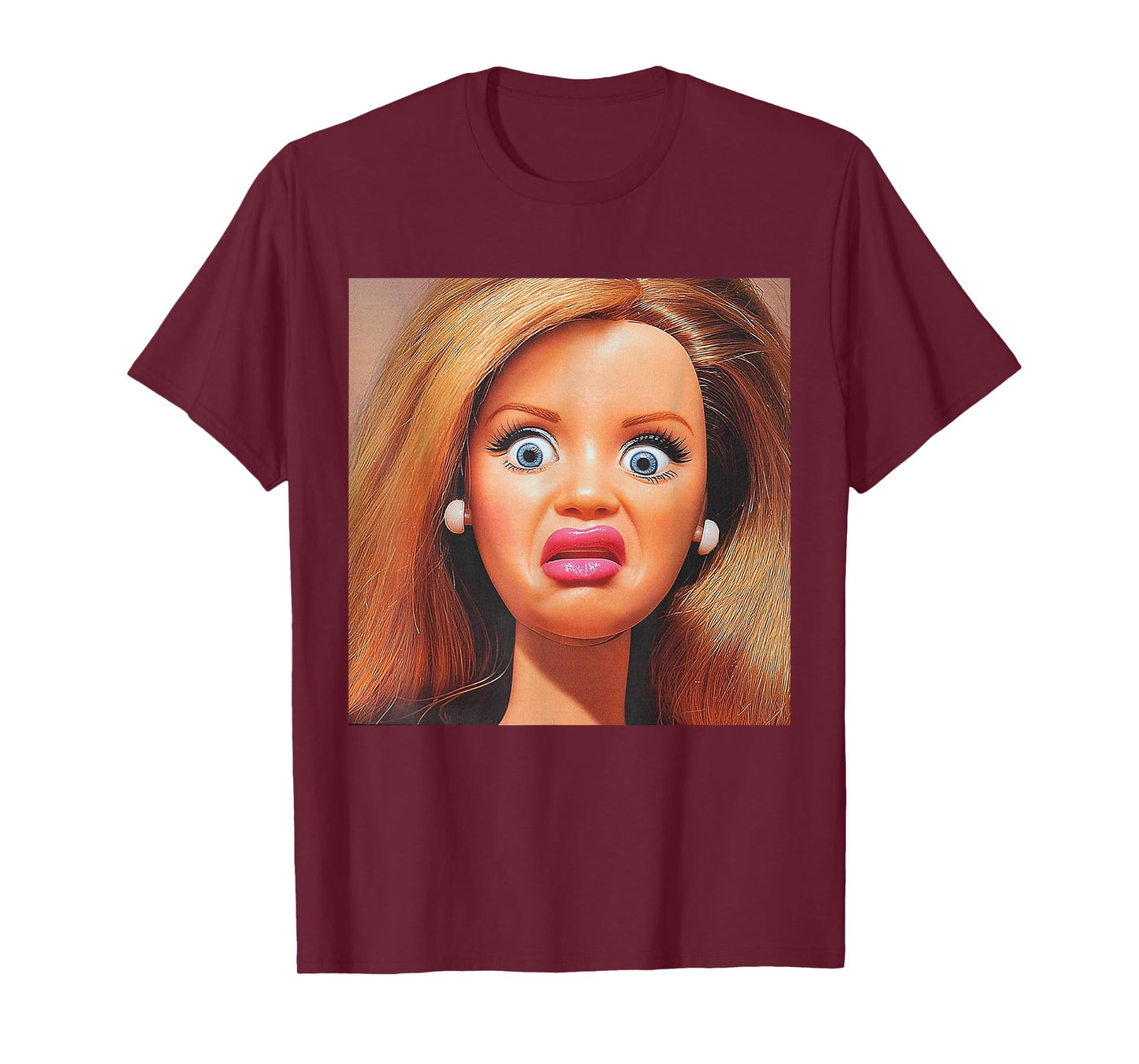 Funny Disgusting Doll face Meme Hilarious Sarcastic Gift Y2K T-Shirt