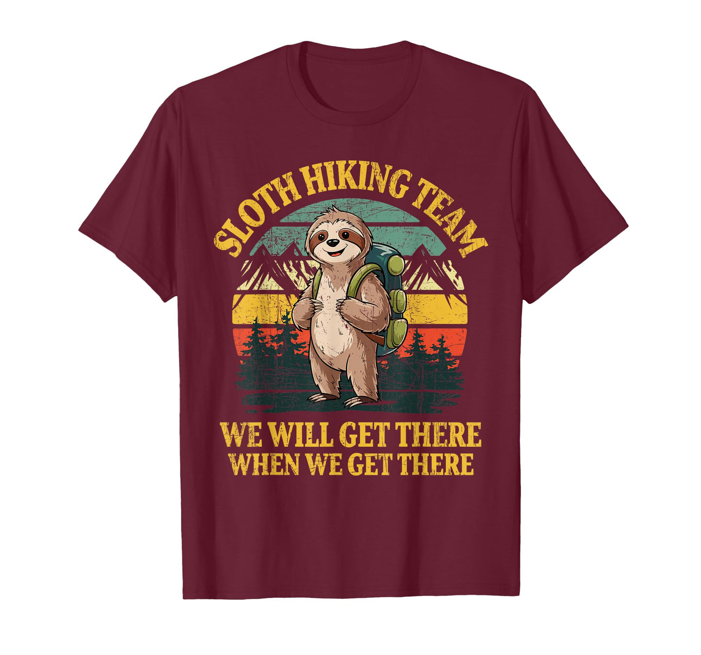 Funny Sloth Hiking T-Shirt