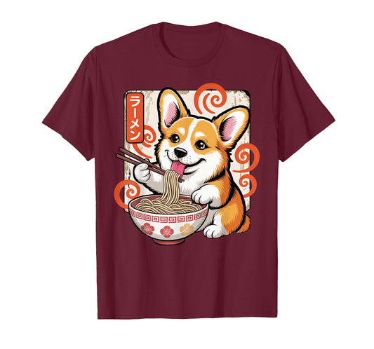 Japanese Japan Ramen Corgi Owner Dog Trainer Kawaii Corgi T-Shirt