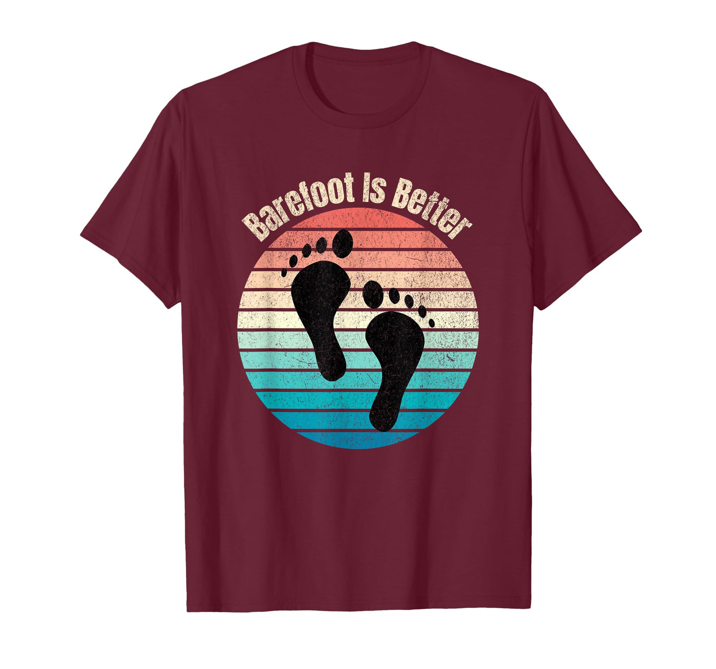Barefoot Is Better Sunset Earthing T-Shirt